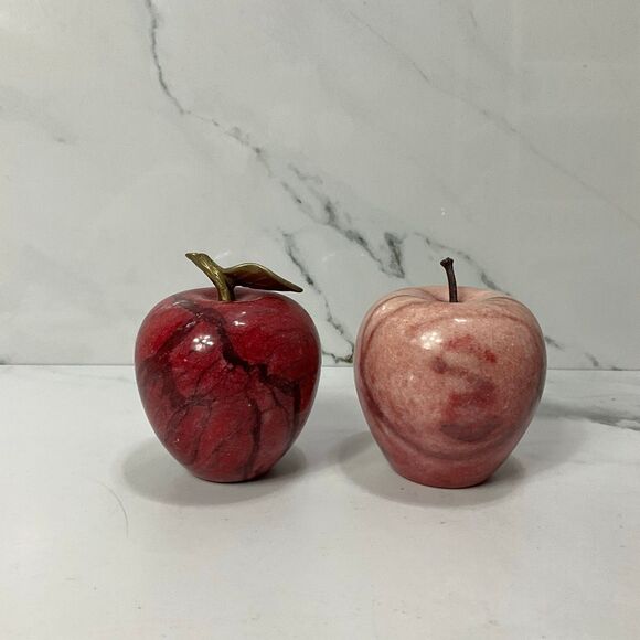 VINTAGE Marble Apples - Picture 1 of 3